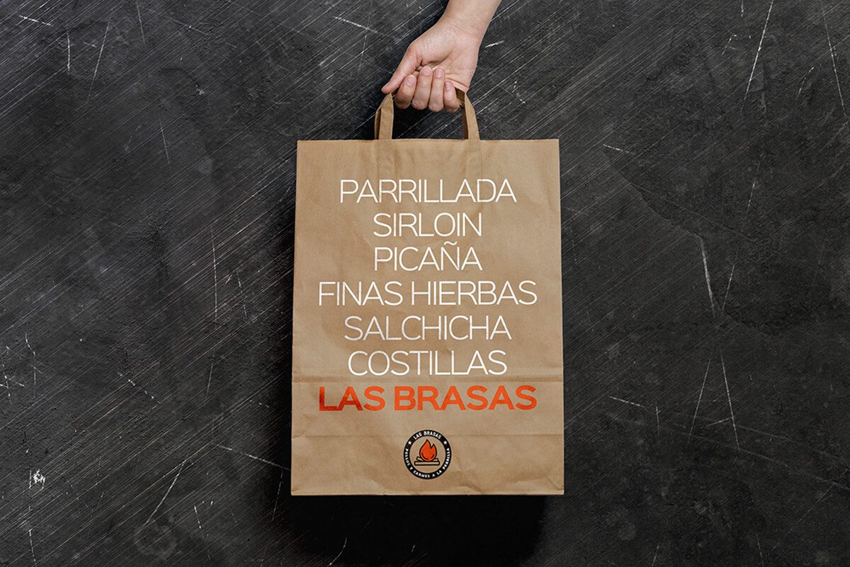 Las Brasas, bolsa de empaque